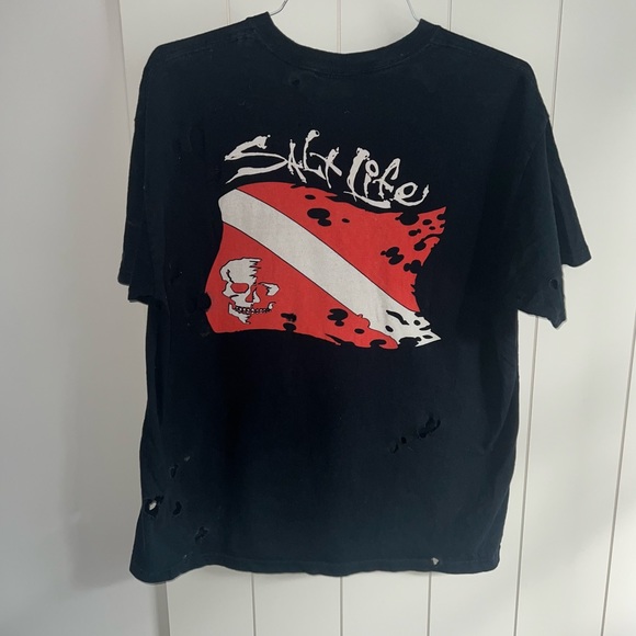 VNTG Y2K Salt Life custom distressed tee - Picture 1 of 11